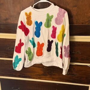 QUEEN OF SPARKLES Multicolor Bunny Sweatshirt